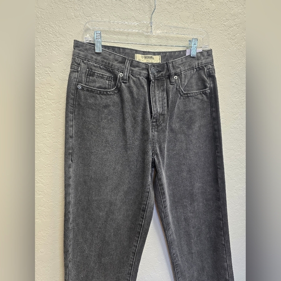 Rock & Roll Denim NWT Dark Wash High Rise Fringe Hem Cropped Straight Leg Wester - Picture 7 of 14